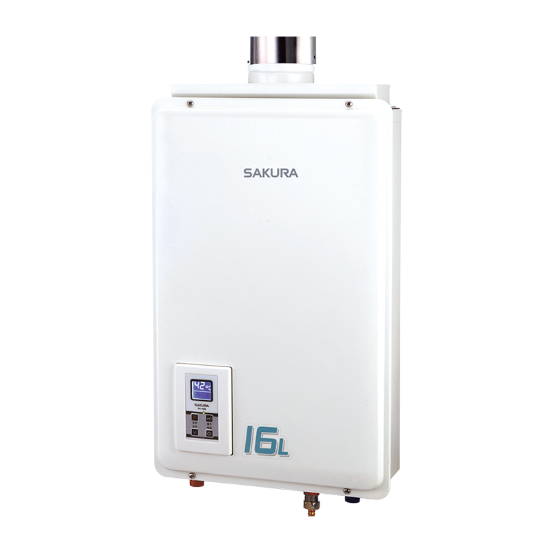 16L 供排平衡智能恆溫熱水器(浴室、櫥櫃專用)