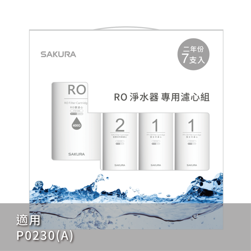 RO淨水器專用濾心7支入(400G二年份)
